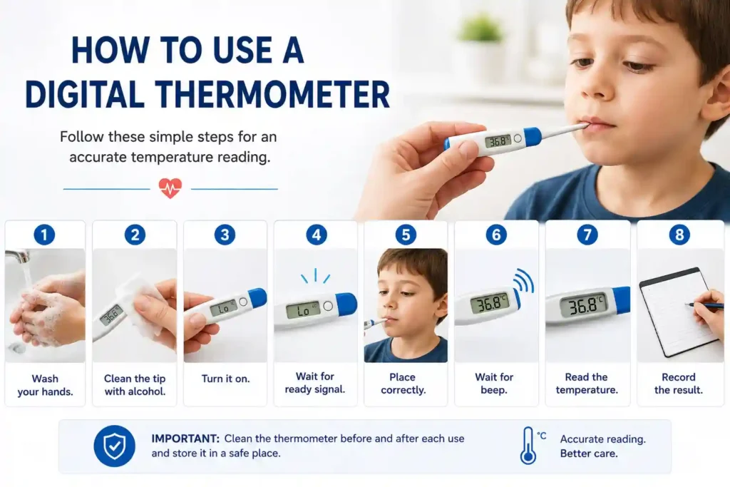 Digital Thermometer: How to use