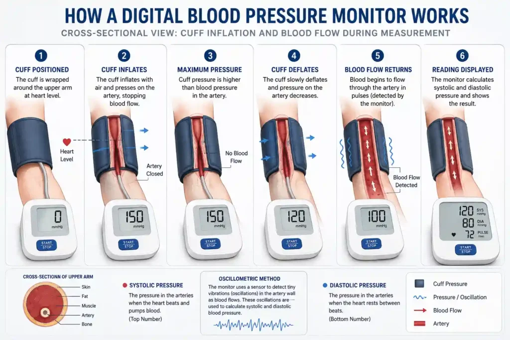 Digital BP Moniter Working